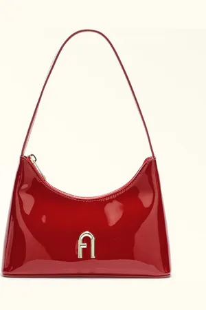 Furla Diamante Bolso De Hombro Mini Rosso Charol Mujer