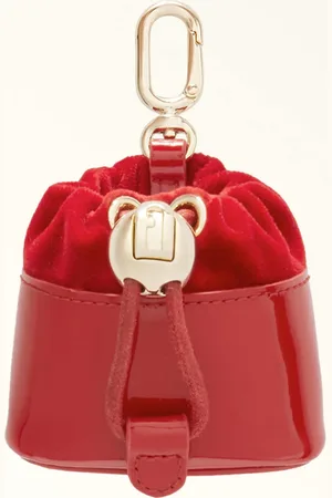 Furla Mionido Accesorios Hitech Rosso Charol + Tejido En Satén Aterciopelado Mujer