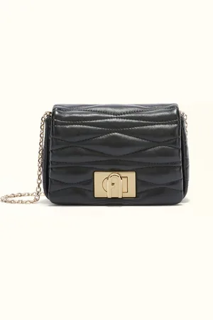 Furla 1927 Minibolso M Nero Piel De Napa De Ternera Acolchada Dattero Lux Mujer