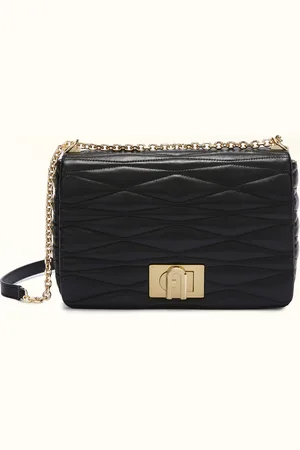 Furla 1927 Bolso Bandolera M Nero Piel De Napa De Ternera Acolchada Dattero Lux Mujer