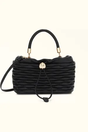 Furla Mionido Minibolso Nero Piel De Napa De Ternera Acolchada Dattero Lux Mujer