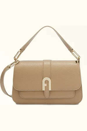 Furla Sofia Grainy Bolso De Mano S Cappuccino Piel De Ternera Graneada Mujer