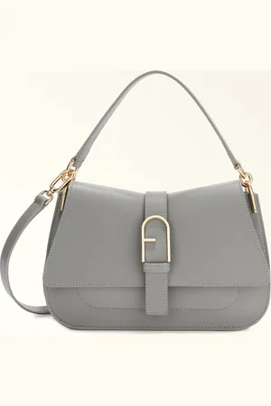 Furla Flow Bolso De Mano Cenere Piel De Ternera Claris Lux Mujer