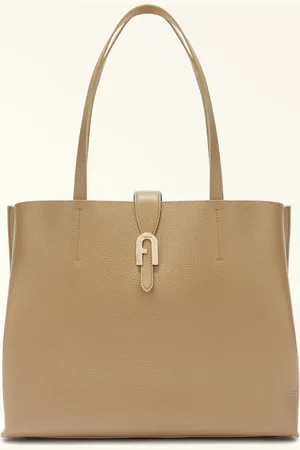 Furla Sofia Bolso Tote L Cappuccino Piel De Ternera Graneada Mujer
