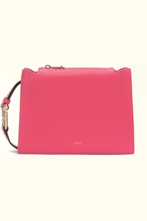 Furla Nuvola Bolso Bandolera Pop Pink Piel De Ternera Graneada Mujer