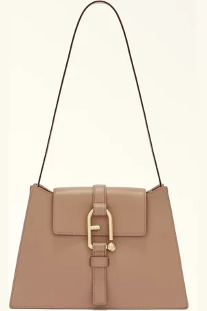 Furla Nuvola Bolso De Hombro Greige Piel De Ternera Claris Lux Mujer