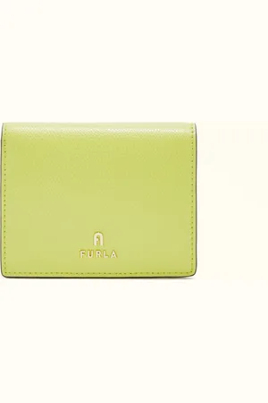 Furla Camelia Cartera Compacta Giallo Cedro Piel Texturada Mujer