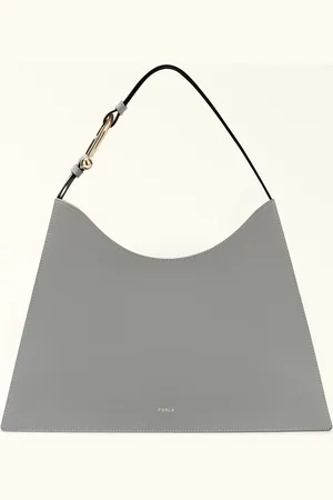 Furla Nuvola Bolso De Hombro Cenere Piel De Ternera Claris Lux Mujer