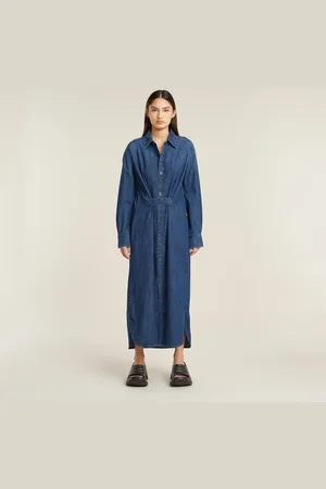 G-Star Vestido Camisero Long Tab - - Mujer