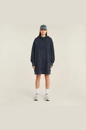 G-Star Vestido Loose Overdyed Hooded Sweater - - Mujer