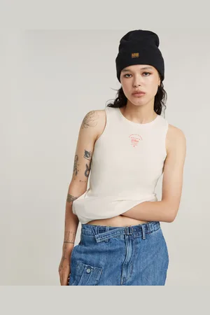 G-Star Camiseta Sin Mangas Racerback Ribbed Slim - - Mujer