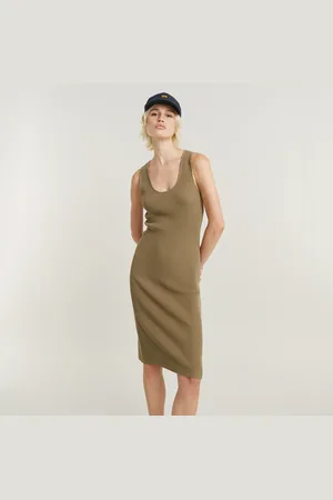 G-Star Vestido Sin Mangas Bodycon Ribbed Knitted - - Mujer