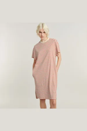 G-Star Vestido Striped Loose T-Shirt - - Mujer