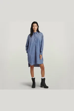 G-Star Vestido Long Sleeve Denim Shirt - - Mujer