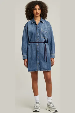 G-Star Vestido Belted Oversized Denim - - Mujer