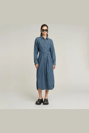 G-Star Vestido Camisero Long Tab - - Mujer