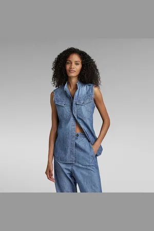 G-Star Camisa Sin Mangas Slim Denim - - Mujer
