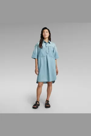 G-Star Vestido camisero Premium Denim - - Mujer