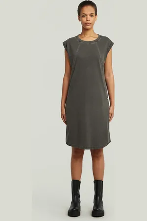 G-Star Vestido Seam Detail Overdyed Loose - - Mujer