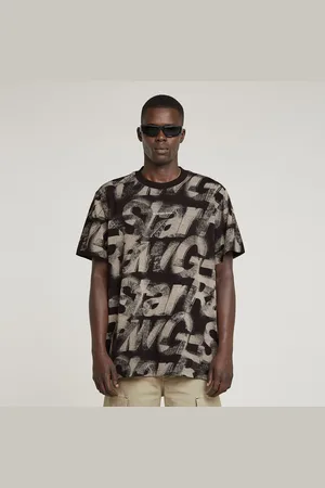 G-Star Camiseta Sprayed Letters Loose - - Hombre