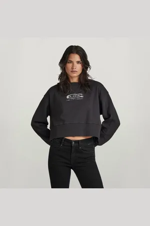 G-Star Sudadera Vintage Cropped Logo Loose - - Mujer