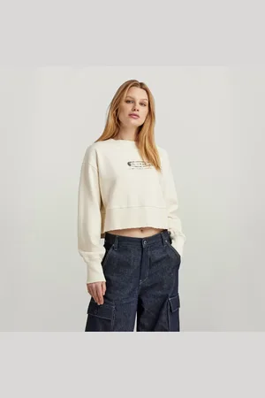 G-Star Sudadera Vintage Cropped Logo Loose - - Mujer