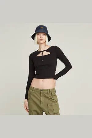 G-Star Top Cropped Keyhole Slim - - Mujer