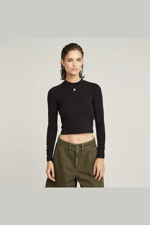 G-Star Top Cropped Mock Slim - - Mujer