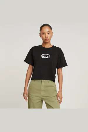 G-Star Top Cropped Logo Relaxed - - Mujer
