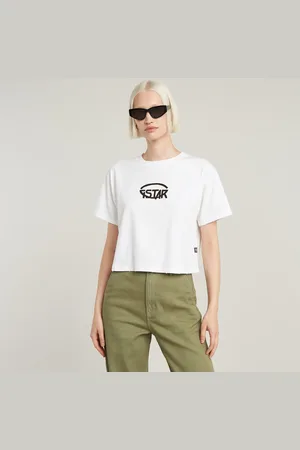 G-Star Top Cropped Logo Relaxed - - Mujer