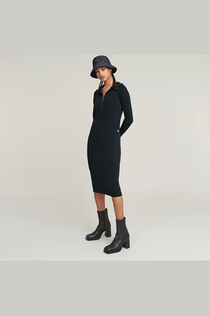 G-Star Vestido Half Zip Hooded Slim - - Mujer