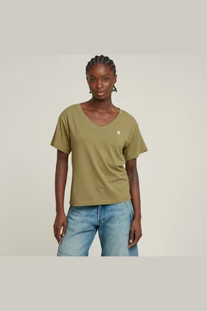 G-Star Top Open V-Neck Relaxed - - Mujer