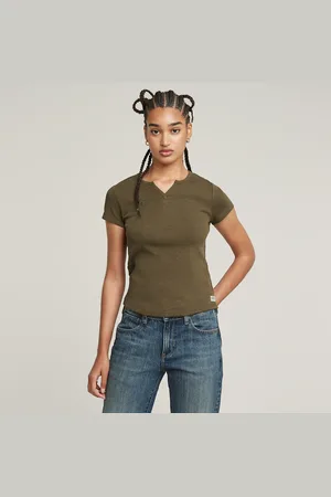 G-Star Top Micro Placket Slim - - Mujer