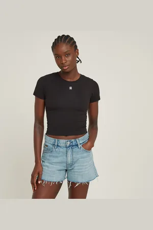 G-Star Camiseta Cropped Mini Slim - - Mujer