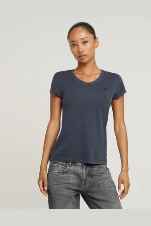 G-Star Top Overdyed Eyben Slim V-Neck 2.0 - - Mujer