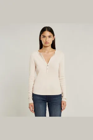 G-Star Camiseta Deep V-Neck Slim - - Mujer
