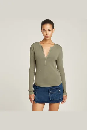 G-Star Top Deep V-Neck Slim - - Mujer