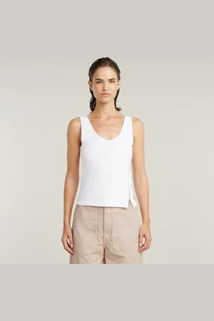 G-Star Camiseta asimétrica Zip Slim Tank - - Mujer