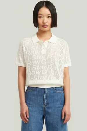 G-Star Polo Pointelle Lightweight Knitted - - Mujer