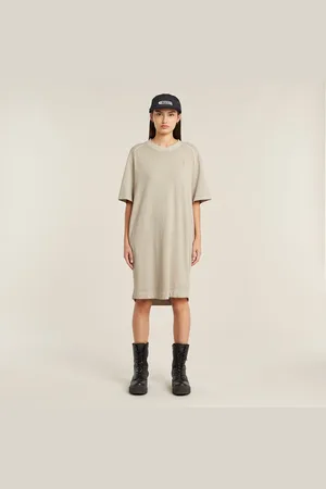 G-Star Vestido camiseta Overdyed Saddle Sleeve Loose - - Mujer