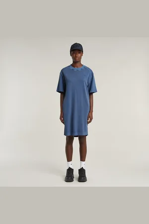 G-Star Vestido camiseta Overdyed Saddle Sleeve Loose - - Mujer