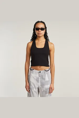 G-Star Top Back Snap Slim Cropped - - Mujer