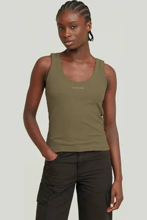 G-Star Top sin mangas Slim Rib - - Mujer