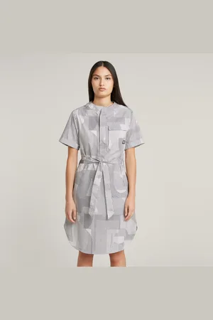 G-Star Vestido con cinturón y cortes laterales - - Mujer