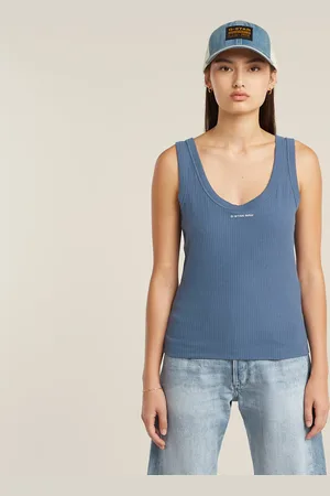 G-Star Top sin mangas Slim Rib - - Mujer