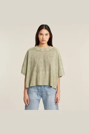 G-Star Camiseta Washed Multi Logo Oversized - - Mujer