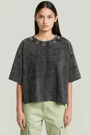 G-Star Camiseta Washed Multi Logo Oversized - - Mujer