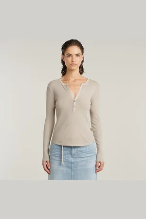 G-Star Camiseta Deep V Slim - - Mujer