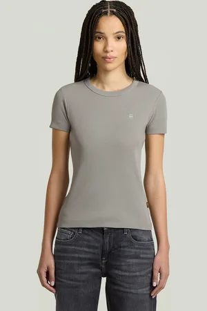 G-Star Camiseta manga de casquillo acanalada - - Mujer