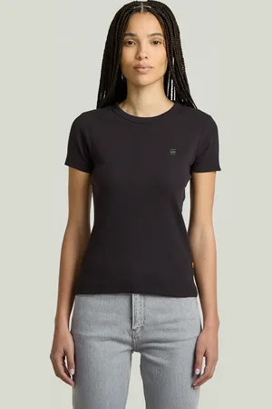 G-Star Camiseta manga de casquillo acanalada - - Mujer